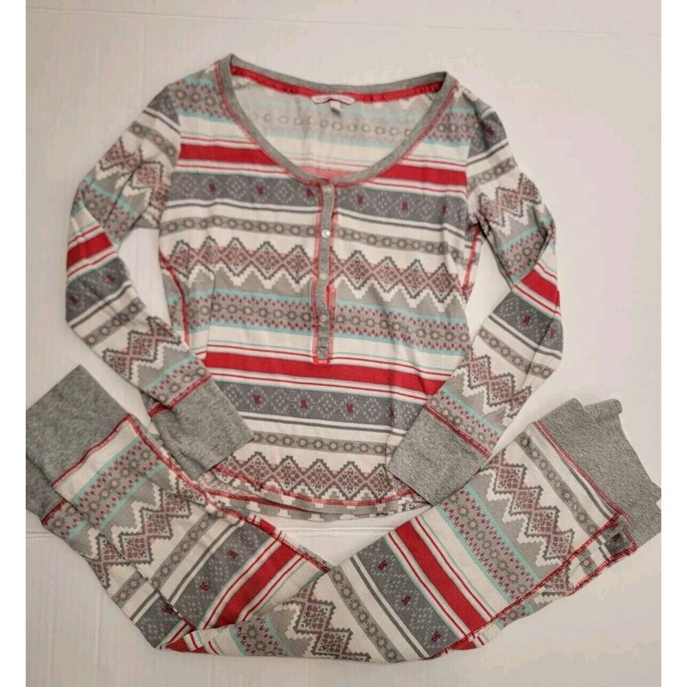 Victorias Secret Thermal Matching Set SZ Small Waffle Knit Multicolor